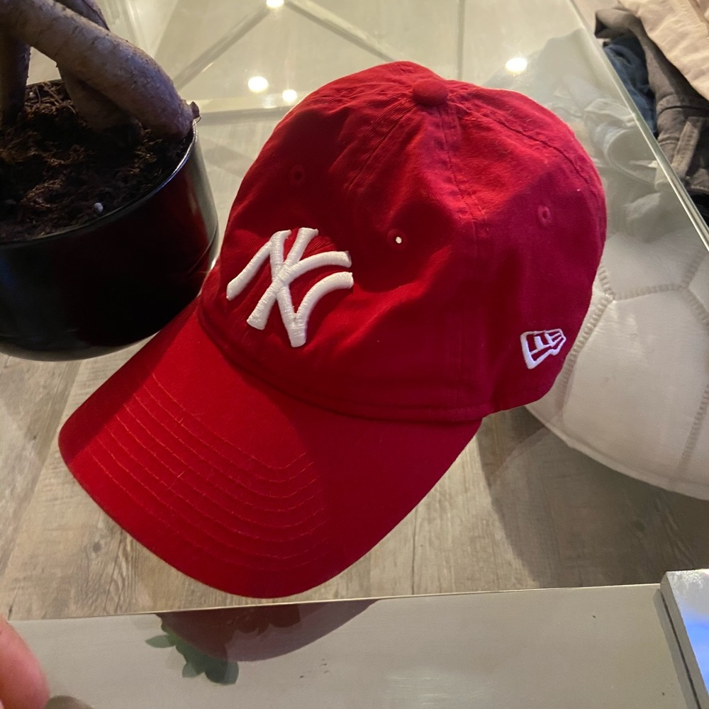 New Era Red Cap with White Logo